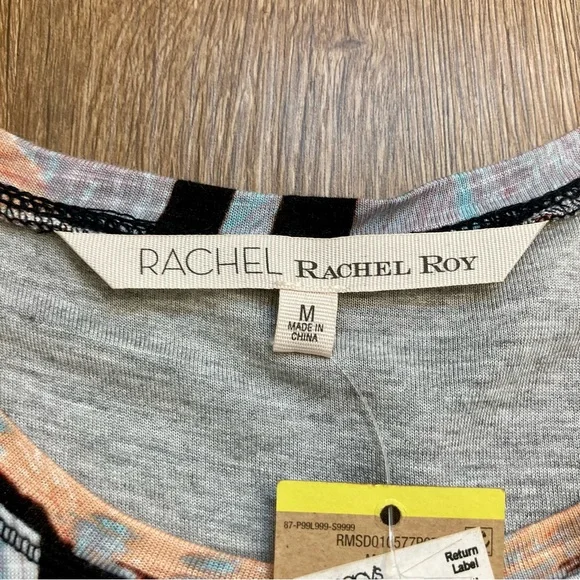 Rachel Roy Abstract Print Maxi Dress - Black and Multicolor Lined Size Medium - Picture 8 of 16